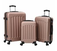 vidaXL Ensemble de Valises 3 pcs Coquille Dure Rose Gold 20” 24” 28” ABS