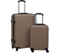 vidaXL Ensemble de valises rigides 2 pcs Marron ABS 92433 Marron G