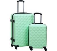 vidaXL Ensemble de valises rigides 2 pcs Menthe ABS 92430 Vert G