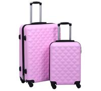 vidaXL Ensemble de valises rigides 2 pcs Rose ABS 92429