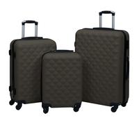 vidaXL Ensemble de valises rigides 3 pcs Anthracite ABS 92417