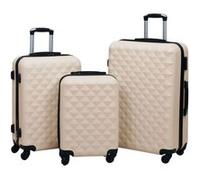 vidaXL Ensemble de valises rigides 3 pcs Doré ABS 92416 Jaune G