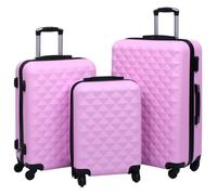 vidaXL Ensemble de valises rigides 3 pcs Rose ABS 92414