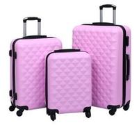 vidaXL 3-delige Harde kofferset ABS roze92414 Rose G