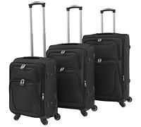 vidaXL Ensemble de Valises Souples 3 pcs Bagage à Main Chariot Voyage Vacances