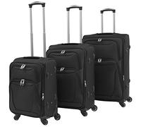 vidaXL Ensemble de Valises Souples 3 pcs Bagage à Main Chariot Voyage Vacances