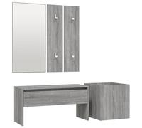 vidaXL Ensemble de vestiaire Gris Sonoma Bois composite