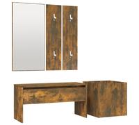vidaXL Ensemble de vestiaires chêne fumé bois composite