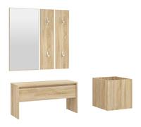 vidaXL Ensemble de vestiaires en chêne Sonoma Matériau dérivé du bois