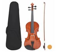 vidaXL Ensemble de violon avec archet et mentonnière Bois foncé 4/4