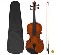 Vidaxl Ensemble De Violon Avec Archet Et Mentonnière Bois Foncé 4/4