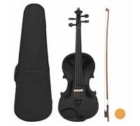 vidaXL Ensemble de violon avec archet et mentonnière Noir 4/4