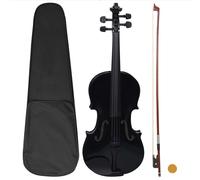 Vidaxl Ensemble De Violon Avec Archet Et Mentonnière Noir 4/4