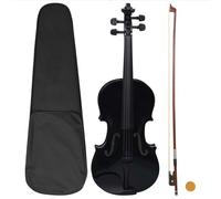 Vidaxl Ensemble De Violon Avec Archet Et Mentonnière Noir 4/4