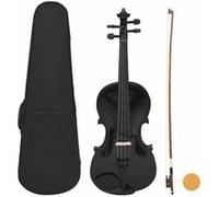 Ensemble de violon avec archet et mentonnière Noir 4/4