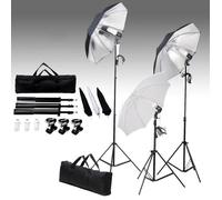 Ensemble d'Eclairage de Studio Trépieds Parapluies Lampes Photo Vidéo