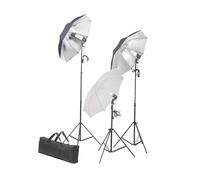 Ensemble d'Eclairage de Studio Trépieds Parapluies Lampes Photo Vidéo