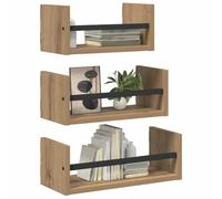 Vidaxl Ensemble D'étagères Murales 3 Pcs Chêne Artisanal 40x16x14cm