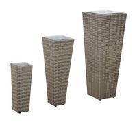 vidaXL Ensemble d'extérieur 3 pcs Métал, Jardin et terrasse, Ensemble de jardinières en métal, résistant aux UV, déco Printemps dans Le Jardin