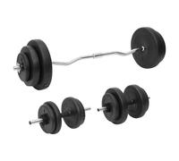 vidaXL Ensemble d'halt¿¿res et de barres avec plaques 60 kg