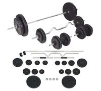 Ensemble d'haltères et barres d'haltères 90 kg