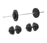 Vidaxl Ensemble D'haltèRes Et De Barres Avec Plaques 60 Kg