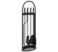 Set d'outils de cheminée - vidaXL - Acier - Noir - 5 pièces - Pratique et durable