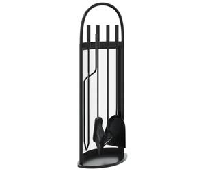vidaXL Ensemble d'ustensiles de cheminée 5 pièces 23 x 15 x 66 cm Acier
