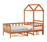 vidaXL Ensemble Lit de Jour 2 pcs Cire marron Bois de pin massif