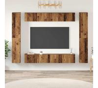 Vidaxl Ensemble Meuble Tv 10 Pcs Bois Ancien 30,5 X 30 X 90 Cm