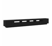 vidaXL Ensemble Meuble TV 3 pc Noir Bois d'ingénierie | Avec des ports USB intégrés super pratiques, Trois grands compartiments pour toutes vos petites affaires,