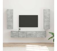 vidaXL Ensemble meuble TV 3 pcs Gris béton Bois d'ingénierie