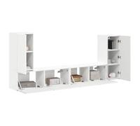vidaXL Ensemble Meuble TV 4 pcs Blanc Bois d'ingénierie, Un Meuble Centre de Divertissement Moderne, technologique et Pratique pour Votre Salon