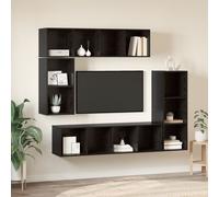 Vidaxl Ensemble Meuble Tv 4 Pcs Chêne Noir Bois D'ingénierie