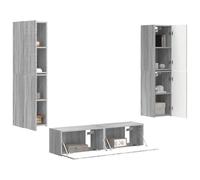vidaXL Ensemble Meuble TV 6 pcs Gris Sonoma Bois d'ingénierie, Mobilier de Salon, Ensemble modulaire, unité de Divertissement, Solution de Rangement, Multi-Usage, étagères et tiroirs
