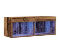 Meuble Tv Vidaxl Avec Lumières Led En Vieux Bois 80x30x30 Cm