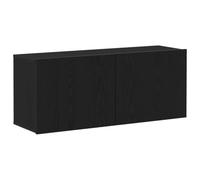 vidaXL Meuble TV mural 100 x 30 x 41 cm – Chêne noir, bois d'ingénierie, gain de place