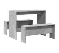 vidaXL Ensemble table à manger et bancs 3 pcs Bois d'ingénierie