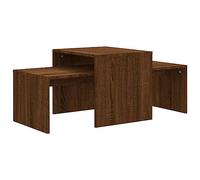vidaXL Ensemble Table Basse Table d'Appoint Bout de Canapé Meuble de Salon Salle de Séjour Intérieur Chêne Brun 100x48x40 cm Bois d'Ingénierie