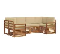 vidaXL Ensembles de canapés 20 pcs Naturel Bois d'Acacia Massif, Sofa Moderne de Jardin et terrasse, mobilier extérieur, Salon Confortable, Ensemble Durable