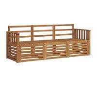 vidaXL Ensembles de canapés 3 pcs Naturel Bois d'Acacia Massif, Ensemble de Meubles d'extérieur Moderne, sièges résistants aux intempéries, canapé en Acacia, Solutions Lounge Patio