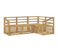 vidaXL Ensembles de canapés 4 pcs Blanc 185,5 x 126,5 x 73 cm, Ensemble de Salon de Jardin, canapé Moderne, Meubles sectionnels pour la terrasse, Confort sur Le Patio
