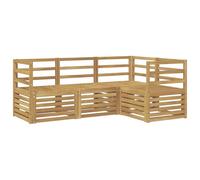 vidaXL Ensembles de canapés 4 pcs Blanc 185,5 x 126,5 x 73 cm, Ensemble de Salon de Jardin, canapé Moderne, Meubles sectionnels pour la terrasse, Confort sur Le Patio
