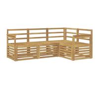 vidaXL Ensembles de canapés 4 pcs Blanc 187,5 x 128,5 x 73 cm, Ensemble de Salon de Jardin, canapé Moderne, Meubles sectionnels pour la terrasse, Confort sur Le Patio