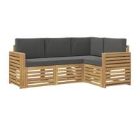 vidaXL Ensemble de canapés d'extérieur 4 pc Blanc et Anthracite