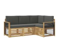 vidaXL Ensembles de canapés 4 pcs Blanc et Anthracite, Ensemble de Salon de Jardin, canapé Moderne, Meubles sectionnels pour la terrasse, Confort sur Le Patio