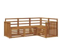 vidaXL Ensembles de canapés 4 pcs Naturel Bois d'Acacia Massif, Sofa extérieur, mobilier Moderne, Lounge Patio Durable, Assise Jardin, terrasse, Set pour Salon