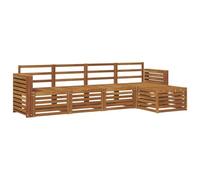 vidaXL Ensembles de canapés 5 pcs Naturel Bois d'Acacia Massif, Salon de Jardin Moderne, canapé modulable, mobilier Acacia, détente Minimaliste, Pratique près de la Piscine
