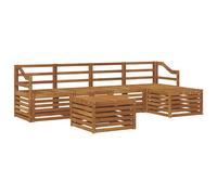 vidaXL Ensembles de canapés 6 pcs Naturel Bois d'Acacia Massif, Canape d'angle Moderne, Salon extérieur Durable, mobilier de terrasse Confortable, idéal pour Le Jardin