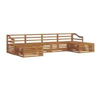 vidaXL Ensembles de canapés 6 pcs Naturel Bois d'Acacia Massif, Canapés en Bois d'acacia, Meubles extérieurs Modernes, Ensemble Durable pour Jardin, sièges Confortables